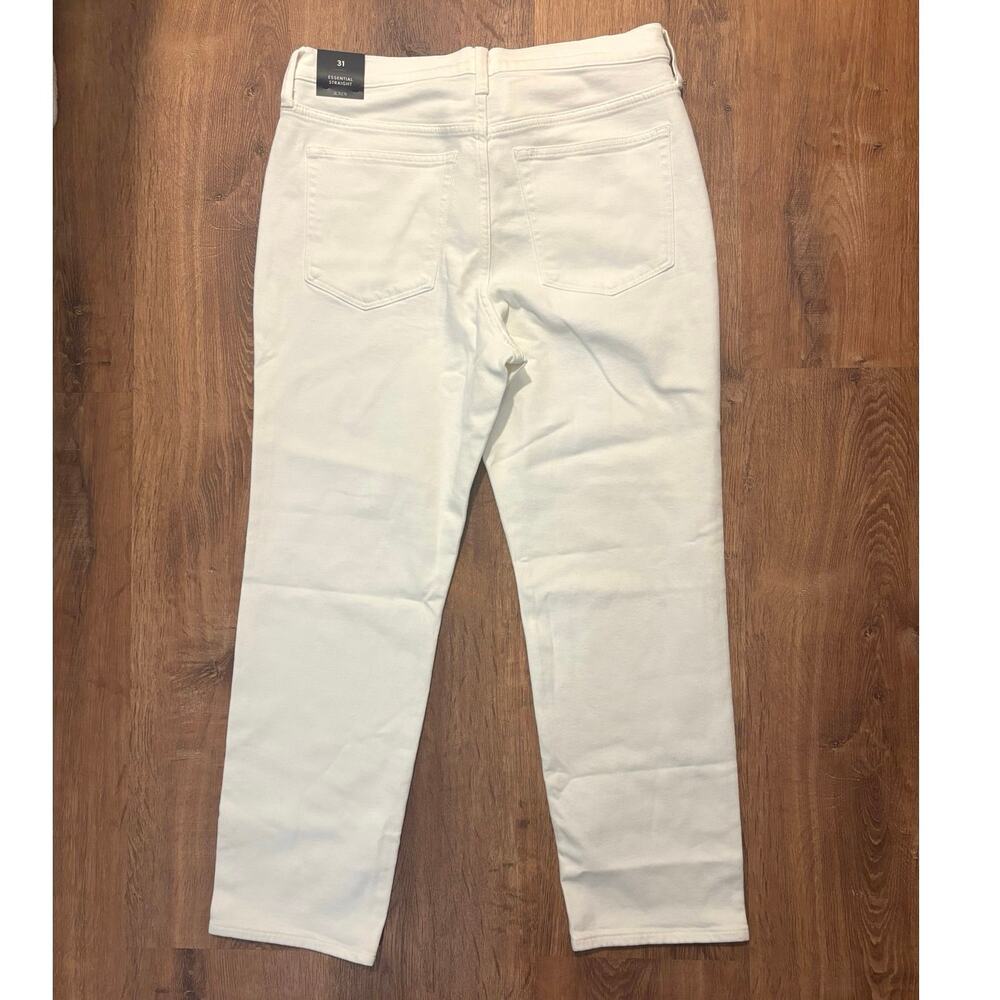 NWT J.Crew Essential straight white jean in all-day stretch Size 31 - Picture 7 of 8